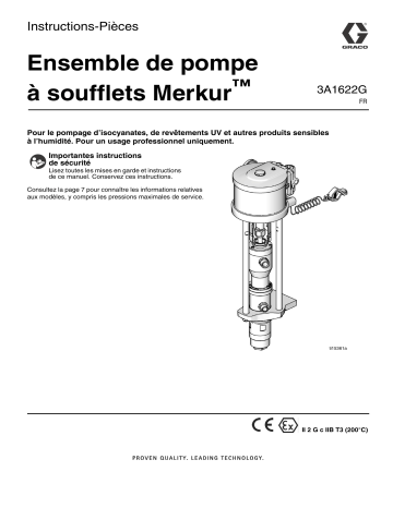 Graco 3A1622G - Merkur Bellows Pump Assembly Mode d'emploi | Fixfr