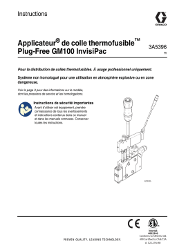 Graco 3A5396N, Applicateur® de colle thermofusible™ Plug-Free GM100 InvisiPac Mode d'emploi