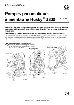 Graco 332168T, Pompes pneumatiques à membrane Husky® 3300, Réparation/Pièces, Français, France Manuel du propriétaire