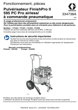 Graco 334738A - FinishPro II 595 PC Pro Airless/Air-Assisted Sprayers Manuel du propriétaire