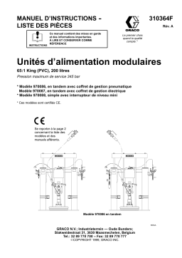 Graco 310364A, Unités d’alimentation modulaires, 65:1 King (PVC), 200 litres, MANUEL D’ Mode d'emploi