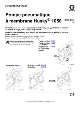 Graco 3A0626Y, Pompe pneumatique à membrane Husky 1050, Réparation/Pièces Manuel du propriétaire