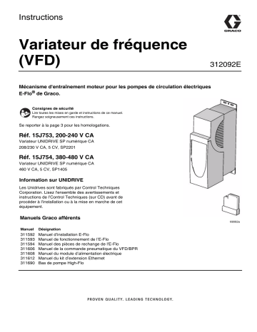 Graco 312092E, Variable Frequency Drive Mode d'emploi | Fixfr