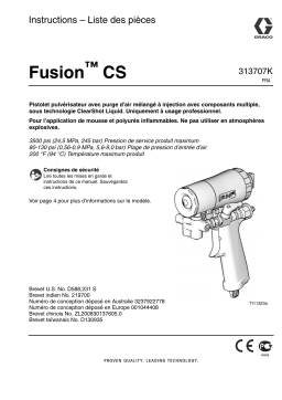 Graco 313707K - Fusion CS Spray Gun Mode d'emploi