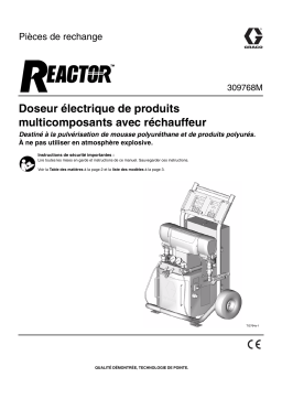 Graco 309768M, Reactor, Electric, Heated, Plural Component Proportioner Repair-Parts Manuel du propriétaire