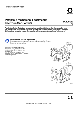 Graco 3A4082R, Pompes à membrane à commande électrique SaniForce®, Réparation/Pièces Manuel du propriétaire