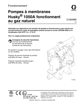 Graco 313648M, Pompes à membranes Husky 1050A fonctionnant au gaz naturel, Fonctionnement, français Manuel du propriétaire