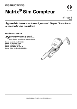 Graco 3A1065B, Matrix Sim Meter Mode d'emploi