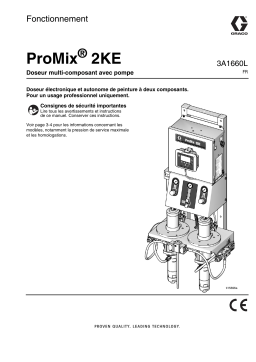 Graco 3A1660L, ProMix 2KE, Doseur multi-composant avec pompe, Fonctionnement, Français Manuel du propriétaire