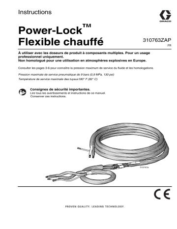 Graco 310763ZAP, Power-Lock Flexible chauffé Mode d'emploi | Fixfr