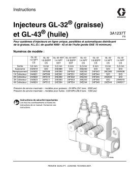 Graco 3A1237T Injecteurs GL-32 (graisse) et GL-43 (huile) Manuel du propriétaire