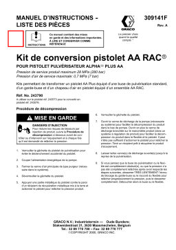 Graco 309141a , Kit de conversion pistolet AA RAC Manuel du propriétaire
