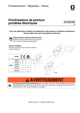 Graco 3A2858E - Electric Hand-Held Paint Sprayers Manuel du propriétaire