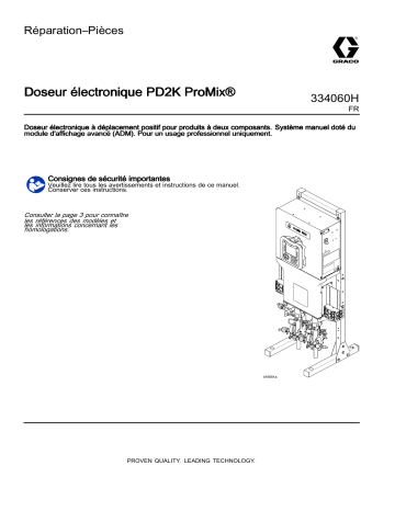 Graco 334060H, Doseur électronique PD2K ProMix®, Réparation–Pièces, FR Manuel du propriétaire | Fixfr