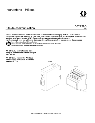 Graco 332959C, Communication Kits Mode d'emploi | Fixfr