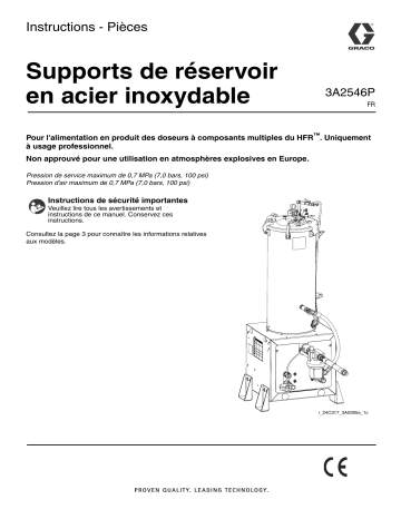 Graco 3A2546P - Stainless Steel Tank Stands Mode d'emploi | Fixfr