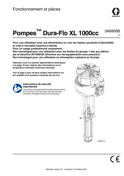 Graco 3A6906B, Pompes Dura-Flo XL 1000cc, Fonctionnement et pièces, Français Manuel du propriétaire