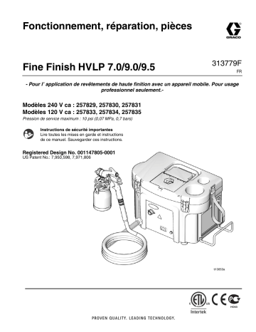 Graco 313779F - HVLP 7.0/9.0/9.5 - Turbine Gun Manuel du propriétaire | Fixfr