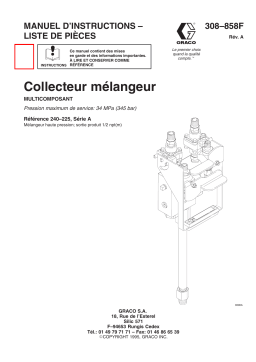 Graco 308858a , Collecteur mélangeur multicomposant Manuel du propriétaire