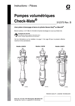 Graco 312375Fb - Pompes volumétriques Check-Mate® Manuel du propriétaire