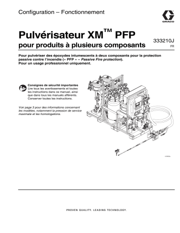 Graco 333210J, Pulvérisateur XM PFP, Configuration - Fonctionnement, Français Manuel du propriétaire | Fixfr