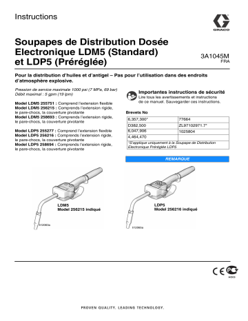 Graco 3A1045M, LDM5 (standard) and LDP5 (preset) Electronic Metered Dispense Valve Mode d'emploi | Fixfr