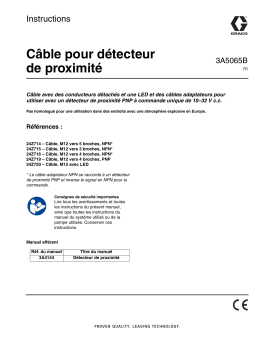 Graco 3A5065B, Câble pour détecteur de proximité Manuel du propriétaire