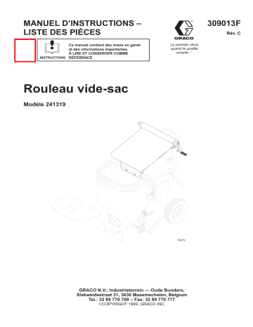 Graco 309013c , Rouleau vide-sac Manuel du propriétaire | Fixfr