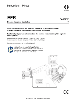 Graco 3A6793E, EFR Doseur électrique à ratio fixe Mode d'emploi