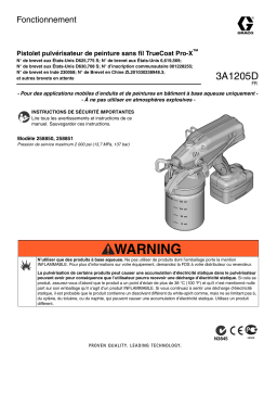 Graco 3A1205D - TrueCoat Pro-X Cordless Paint Gun Manuel du propriétaire