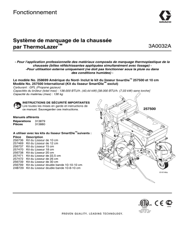 Graco 3A0032A ThermoLazer Pavement Marking System Manuel du propriétaire | Fixfr