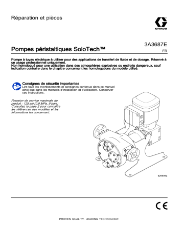 Graco 3A3687E, Pompes péristaltiques SoloTech™ Manuel du propriétaire | Fixfr