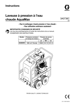 Graco 3A0736C - AquaMax Hot Water Pressure Washer Manuel utilisateur