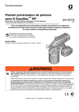 Graco 3A1457A - EasyMax WP Cordless Paint Sprayer Manuel du propriétaire