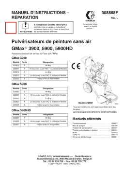 Graco 308868L , Pulvérisateurs de peinture sans air GMax 3900 / 5900 / 5900HD Manuel du propriétaire