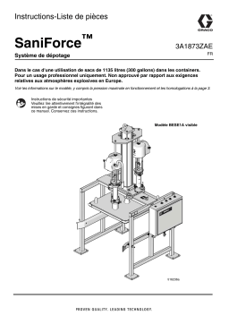 Graco 3A1873ZAE- SaniForce™ Système de dépotage Mode d'emploi