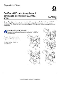 Graco 3A7055M, SaniForce® Pompe à membrane à commande électrique 2150, 3000, 4000, Réparation / Pièces Manuel du propriétaire