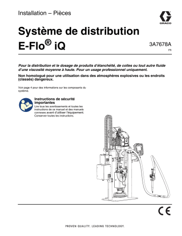 Graco 3A7678A, Systèmes d’alimentation E-Flo IQ Manuel du propriétaire | Fixfr