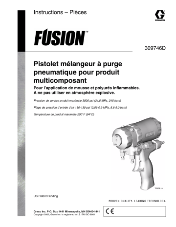 Graco 309746d.fm, Fusion Air Purge Gun Manuel du propriétaire | Fixfr