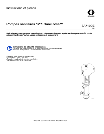 Graco 3A7190E, Pompes sanitaires 12:1 SaniForce™ Mode d'emploi | Fixfr