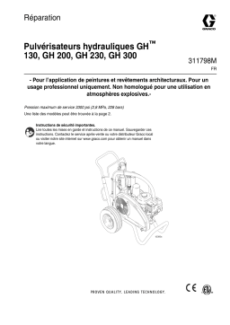 Graco 311798M - GH130, 200, 230 and 300 Hydraulic Sprayers, Repair Manuel du propriétaire