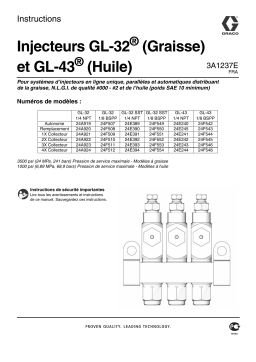 Graco 3A1237E GL32 Injectors Mode d'emploi