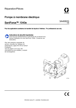 Graco 3A4082G, Pompe à membrane électrique SaniForce™ 1040e, Réparation/Pièces, français Manuel du propriétaire