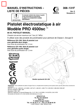 Graco 308131r , Pistolet à air électrostatique PRO 4500sc Manuel du propriétaire