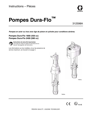 Graco 312598A Dura-Flo Pump Mode d'emploi | Fixfr