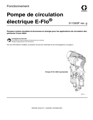 Graco 311593E, E-Flo Electric Circulation Pump Manuel du propriétaire | Fixfr