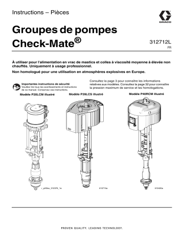 Graco 312712L - Check-Mate Pump Packages Mode d'emploi | Fixfr