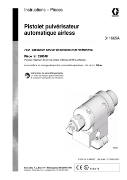 Graco 311669A - Automatic Airless Spray Guns Manuel du propriétaire
