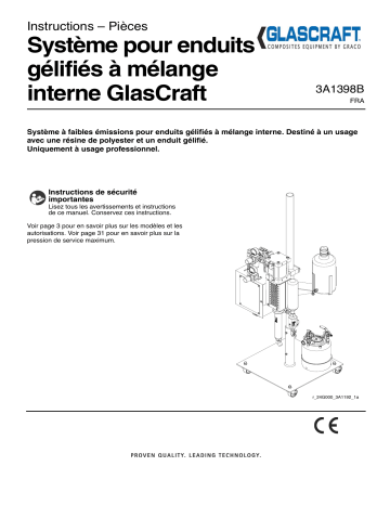 Graco 3A1398B - GlasCraft Gel Coat System Internal Mode d'emploi | Fixfr