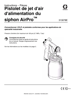 Graco 313078E, AirPro Siphon Feed Airspray Gun Mode d'emploi